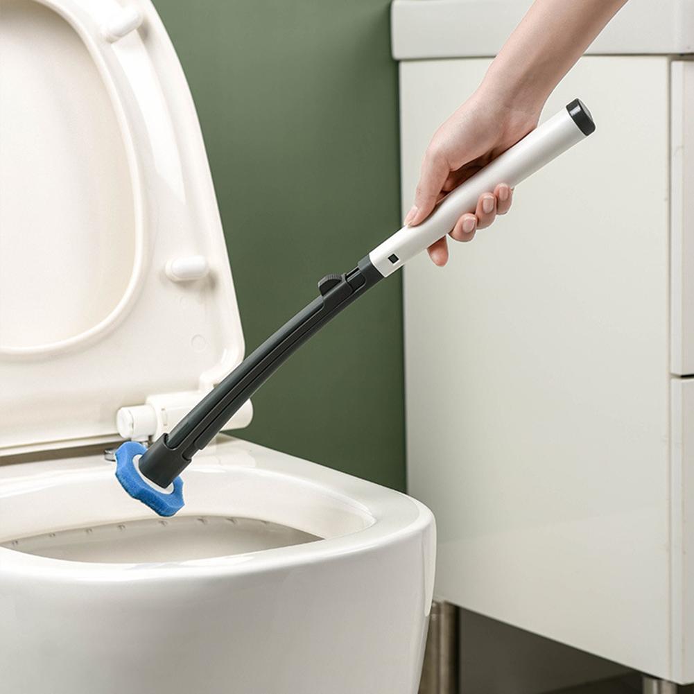 Engangs toiletbørste sæt udskifteligt rent børstehoved vægmonteret husholdning lang håndtag rengøringsværktøj badeværelse tilbehør