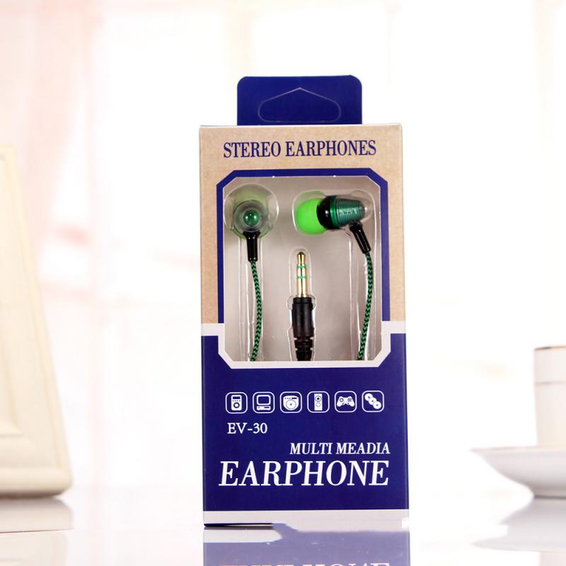 Kabelgewicht für subwoofer-kopfhörer, in-ear-kopfhörer mit geflochtenem kabel, weizendraht-ohrstöpsel für smartphones und android-handys