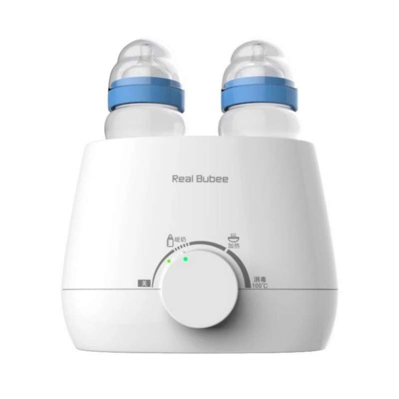 Real Bubee 3 In1 chauffe-lait pour double bouteilles stérilisateur à 3 broches et ensemble Anti-bactérien avec couvercle: Default Title