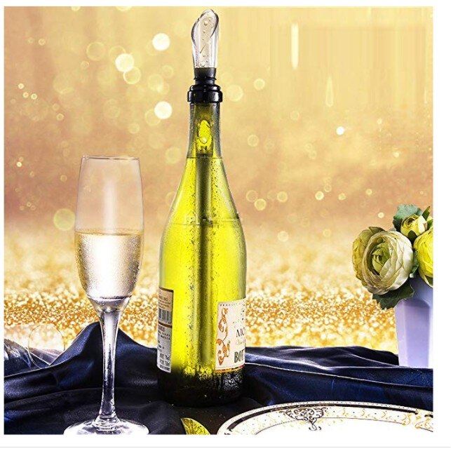 Stainless Steel Ice Wine Chiller Stick With Wine Pourer Wine Cooling Stick Cooler Beer Beverage Frozen Stick Ice Cool Bar Tool