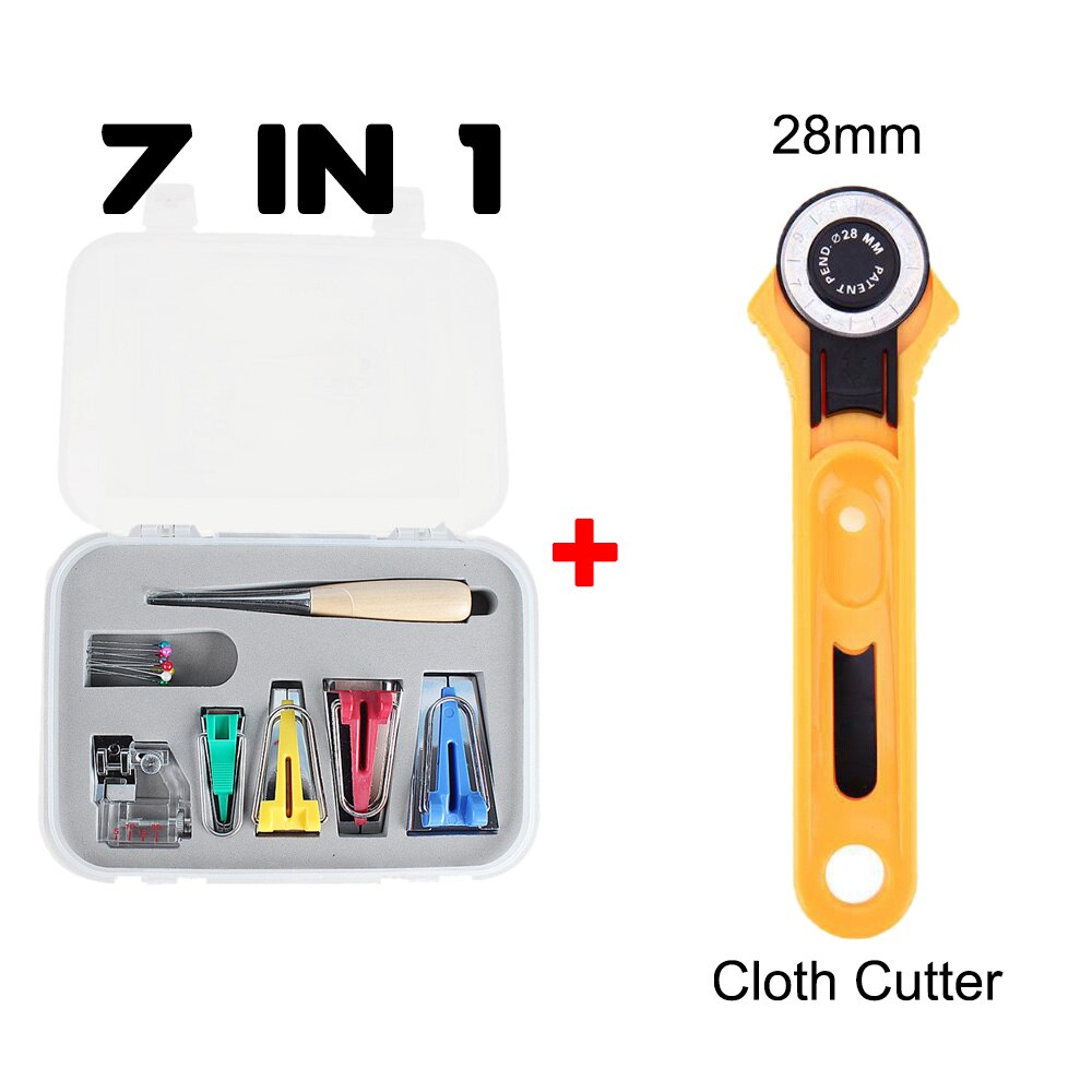 DIY Patchwork Quilting Tool Binding Sew Sewing Machine Tools sets Multifunction Sewing Bias Tape Maker Set Hemming tape maker: Style B Set