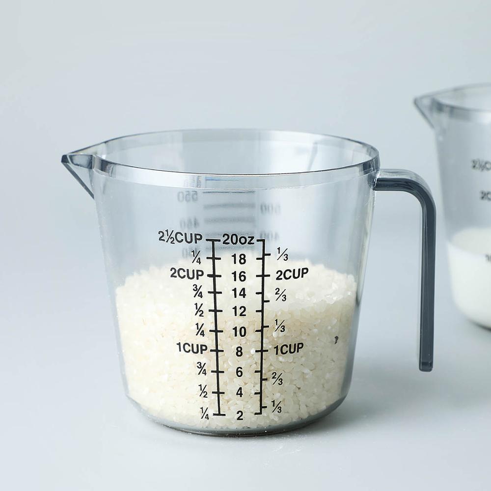 600ML Kunststoff Messbecher Mit Skala transparent Becher Gießen Auslauf Messung Gerät Backen Kochen Werkzeuge