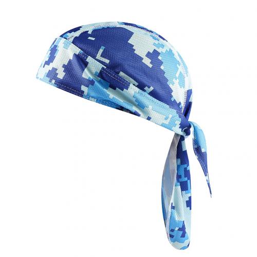 Oddychająca piracka chustka mężczyźni kobiety anty-pot czapka kolarska sport pod kask liner szosowe pałąk mtb nakrycia głowy kapelusz: Camouflage Blue