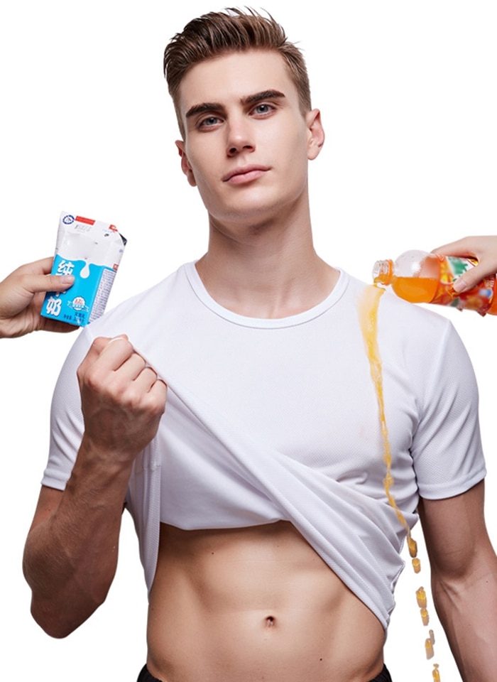 Mannen T-Shirt Anti-Vuile Waterdichte Hydrofobe Stainproof Ademend Shirt Antifouling Snel Droog Top Korte Mouw T-Shirt
