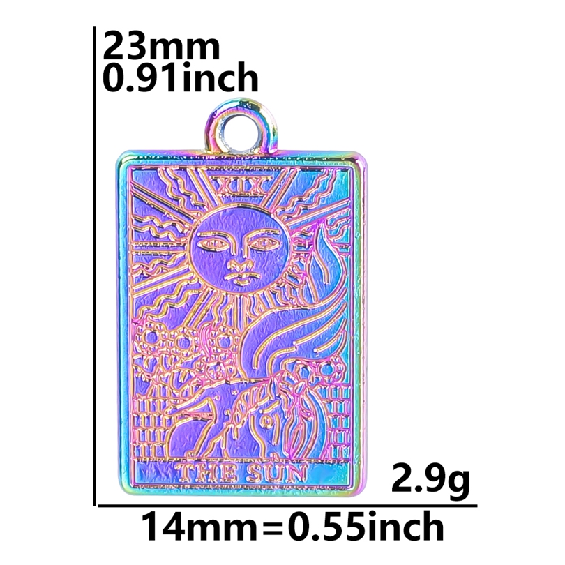 10pcs/lot Gold Plated Tarot Accessories DIY Bulk Alloy Pendant Charm for Jewelry Making Necklace Earrings DIY Material: Blue Zinc Plated