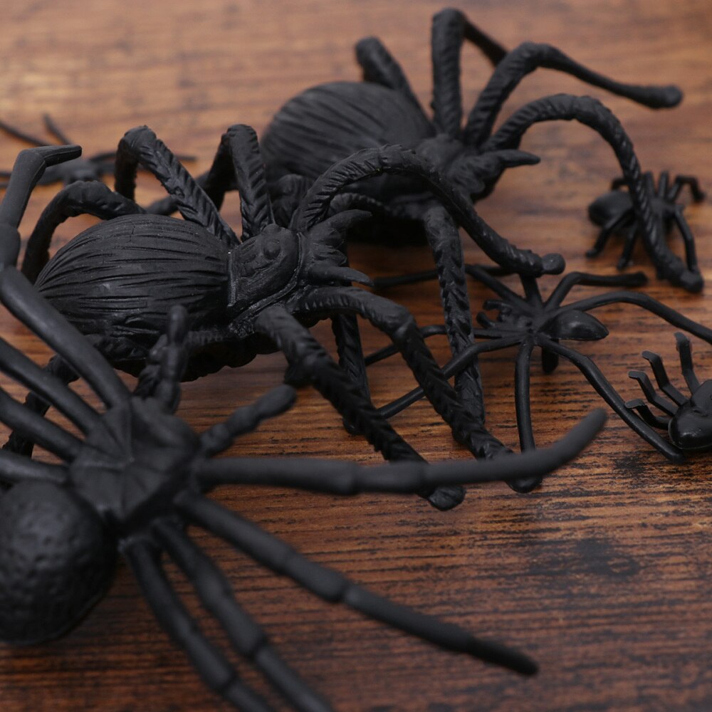 16pcs Spider Realistic Imitation Spider Horror Tricky Spider for Party and Bar