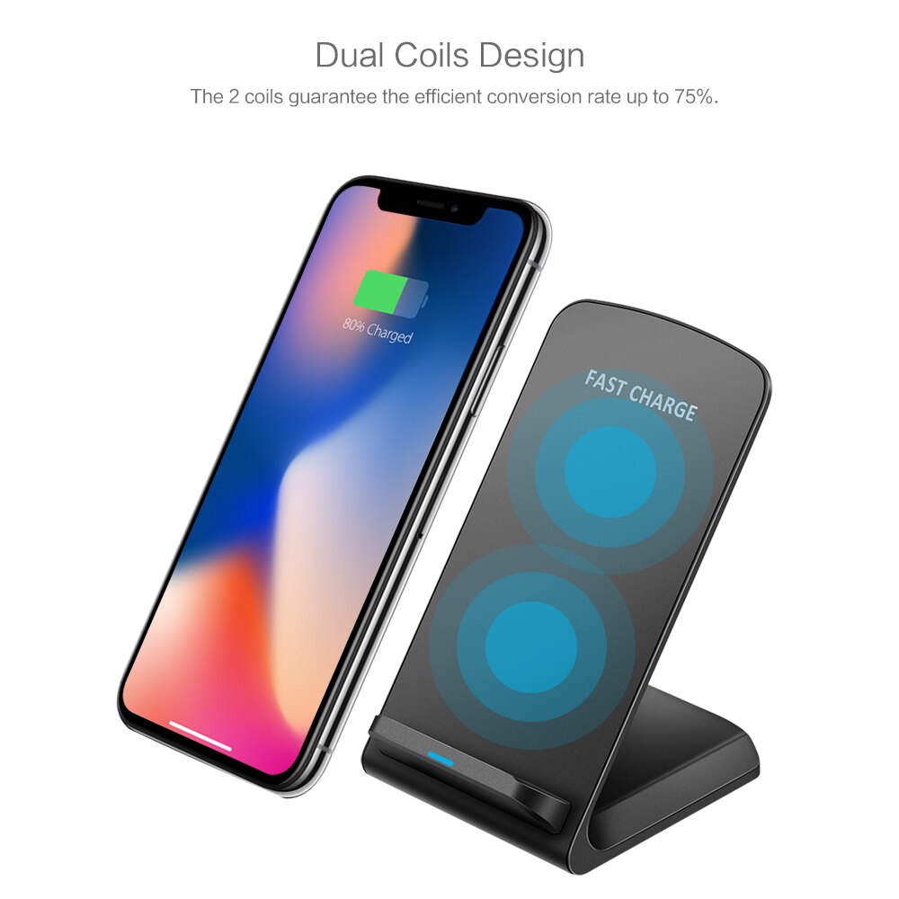 Caricabatterie Wireless Qi multifunzione caricabatterie rapido rapido Dock per iPhone XS Max XR 8 X Samsung S9 S8 S7 S10 ricarica del telefono