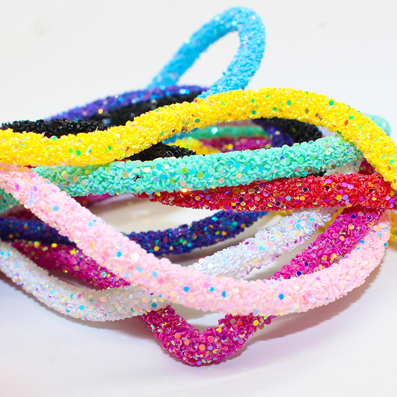 1 yards Kerst Kleur Glitter Steentjes Pailletten Passementen Zachte Buis Koord Touw DIY Kledingstuk Schoenen Feestdecoratie Bruiloft