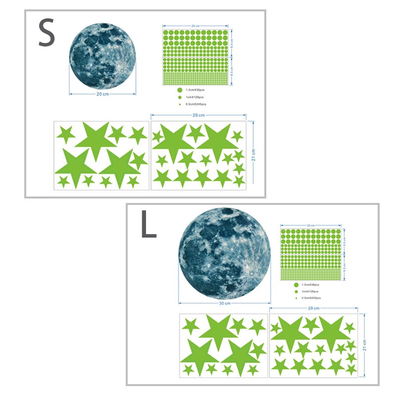300 Lichtgevende Sterren Stickers Voor Op De Muur