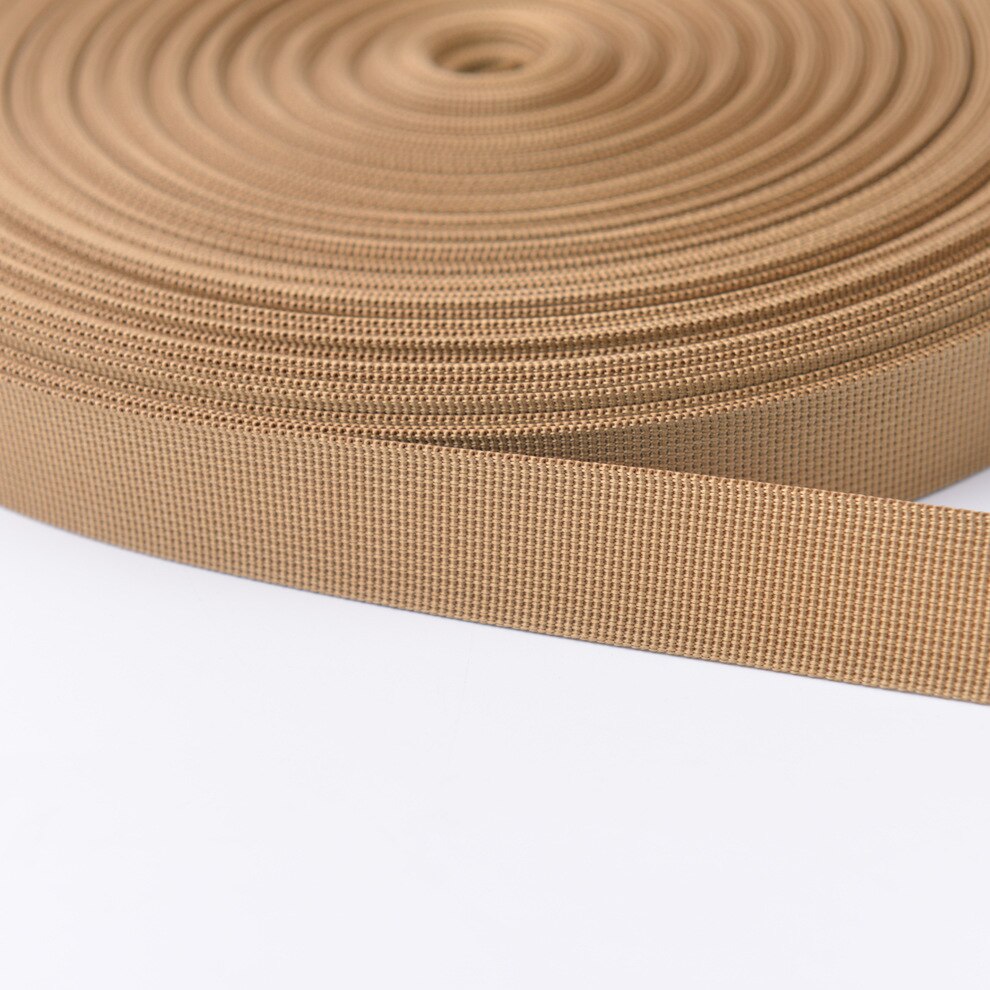 5 Meter 25Mm Dikker Polyeste Lint Heuptas Singels Nylon Knapzak Strapping Naaien Tas Riem Accessoires: Khaki