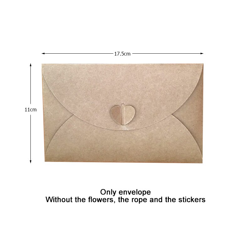 100PCS per pcs Kraft paper invitations wedding envelopes decoration stationery: big