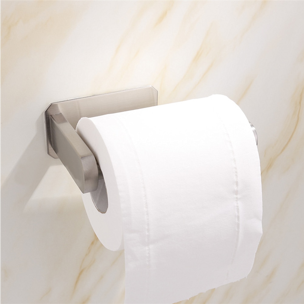 Home Roll Tissue Easy Install Stainless Steel Hotel Bathroom Kitchen Toilet Paper Holder Wall Mounted Pipeline Office
