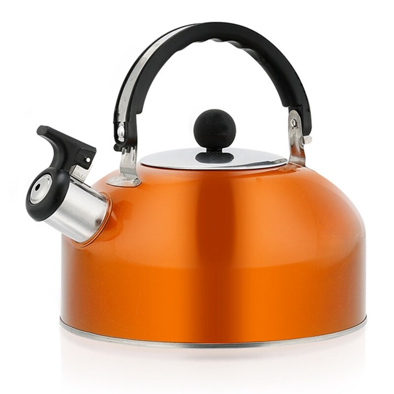 3000ml Household Stainless Steel Kettle Dome Induction Cooker Gas Stove Kettle Flat Bottom Whistle Kettle: or