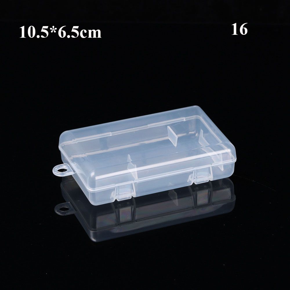 Ulike tidligere plast gjennomsiktig oppbevaringsboks småting mangfoldig organizer etui smykker øredobber ringetone perler beholder verktøy