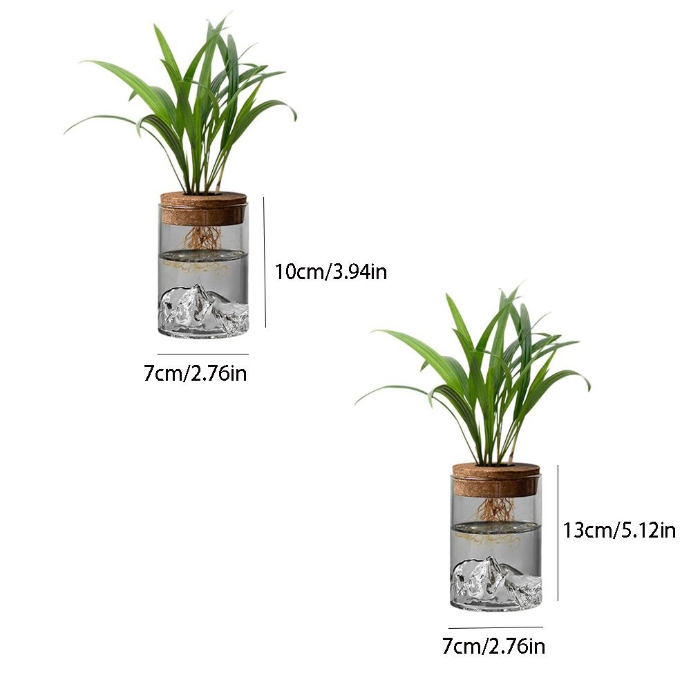 Plants Holder Glass Flower Vase Thickened Transparent Flower Pot Mini Mountain Viewing Bottle