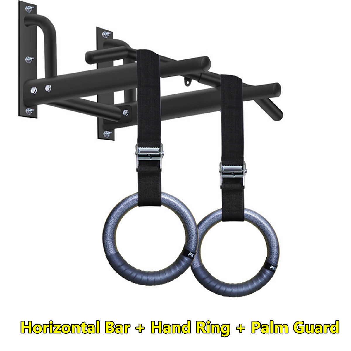 Multifunctional Rotatable Horizontal Bar Pull-ups Home Wall Fixed Wall Punch Single Parallel Bar Fitness Equipment: Green