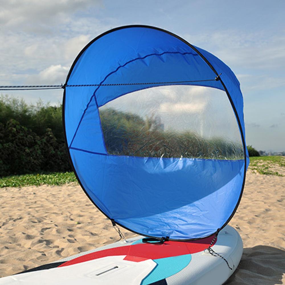 Wind Sail with Clear Window Perfect Protection Foldable Ultralight Summer Surfing Downwind Sail for Kayaking