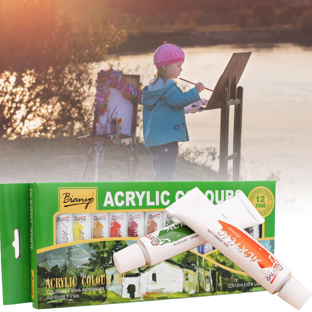 12ML Acrylic Paint Set 12 Colors Non-toxic Quick-drying Oil Paint Set