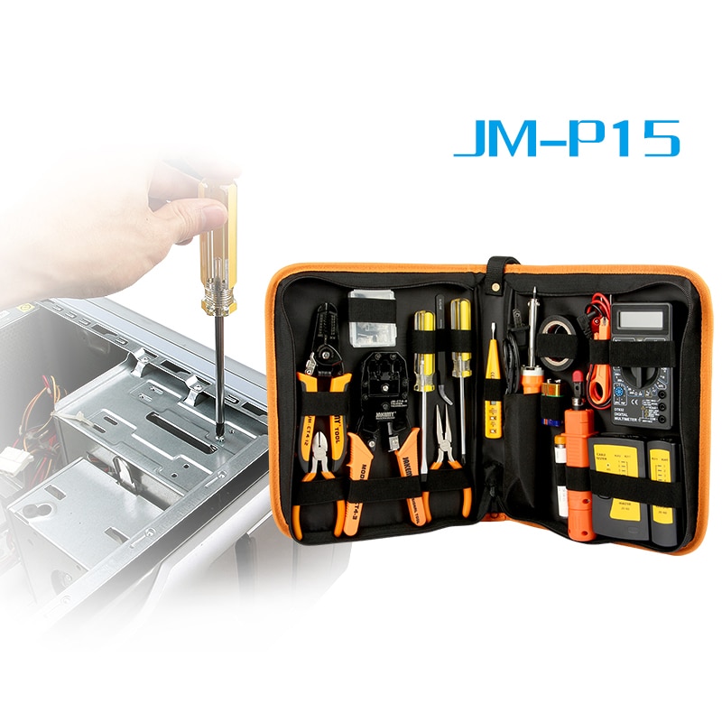 17 in 1 repair Tool Kit Electronic RJ45 RJ11 LAN Tester Networking tester Network Cable Tracker Plier Crimp Crimper Plug Clamp