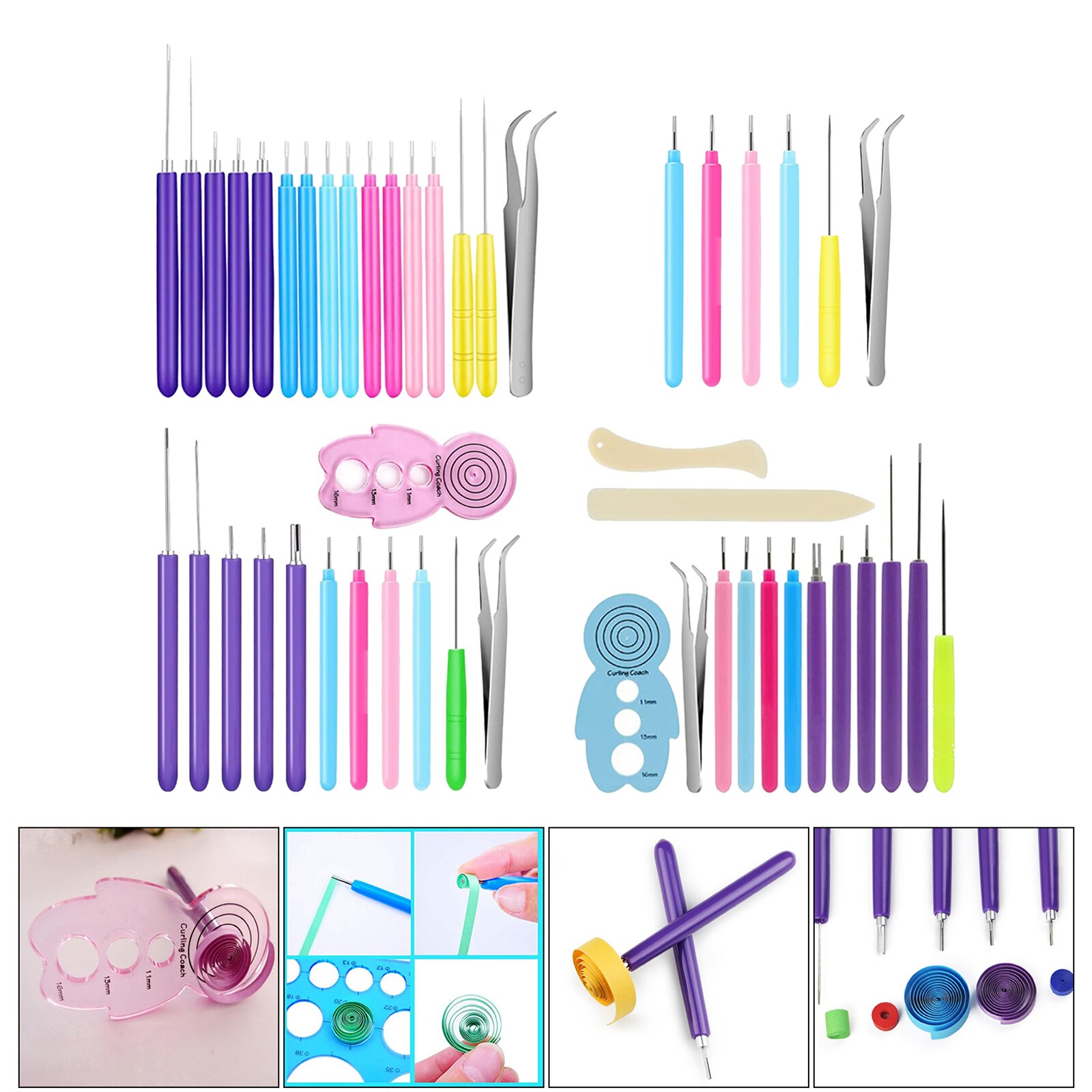 Slotted Quilling Tools Quilling Supplies Hand Craft DIY Tool for Adults 16 Pieces