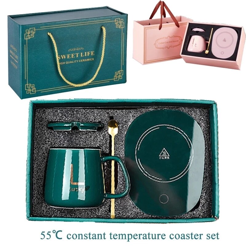 Scaldatazze USB riscaldato Pad scaldino calore bevanda tazza caffè latte temperature costanti Pad riscaldante elettrico Home Office miglior regalo
