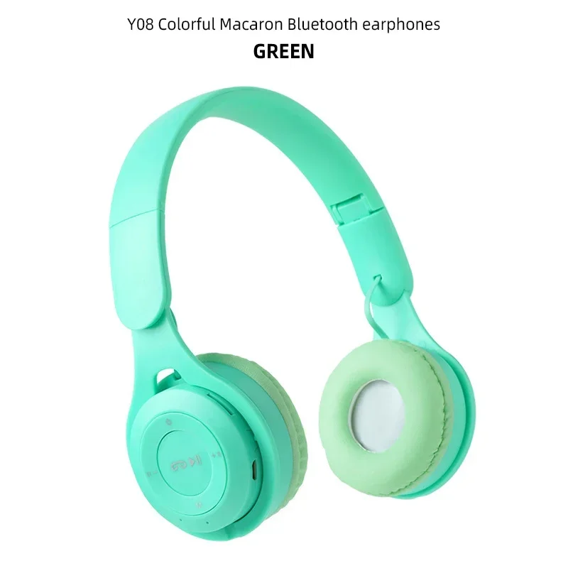 Koptelefoon Draadloze Bluetooth-oortelefoon voor kinderen Stereo Opvouwbare helmen Gaming-headsets Over-ear-koptelefoon voor Android ios Muziek: YELLOW