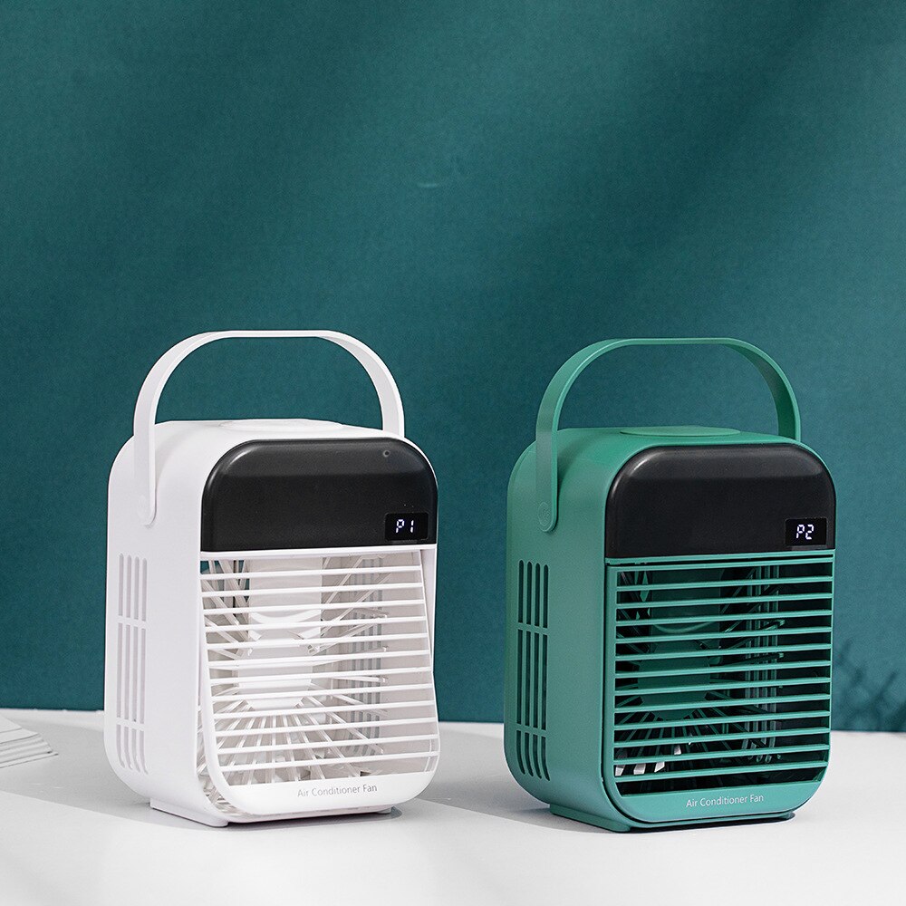 Home Appliances Air Conditioner Cooler Fan Humidifier Handheld Portable Rechargeable Cool Mist Water Diffuser Fan for Office Car
