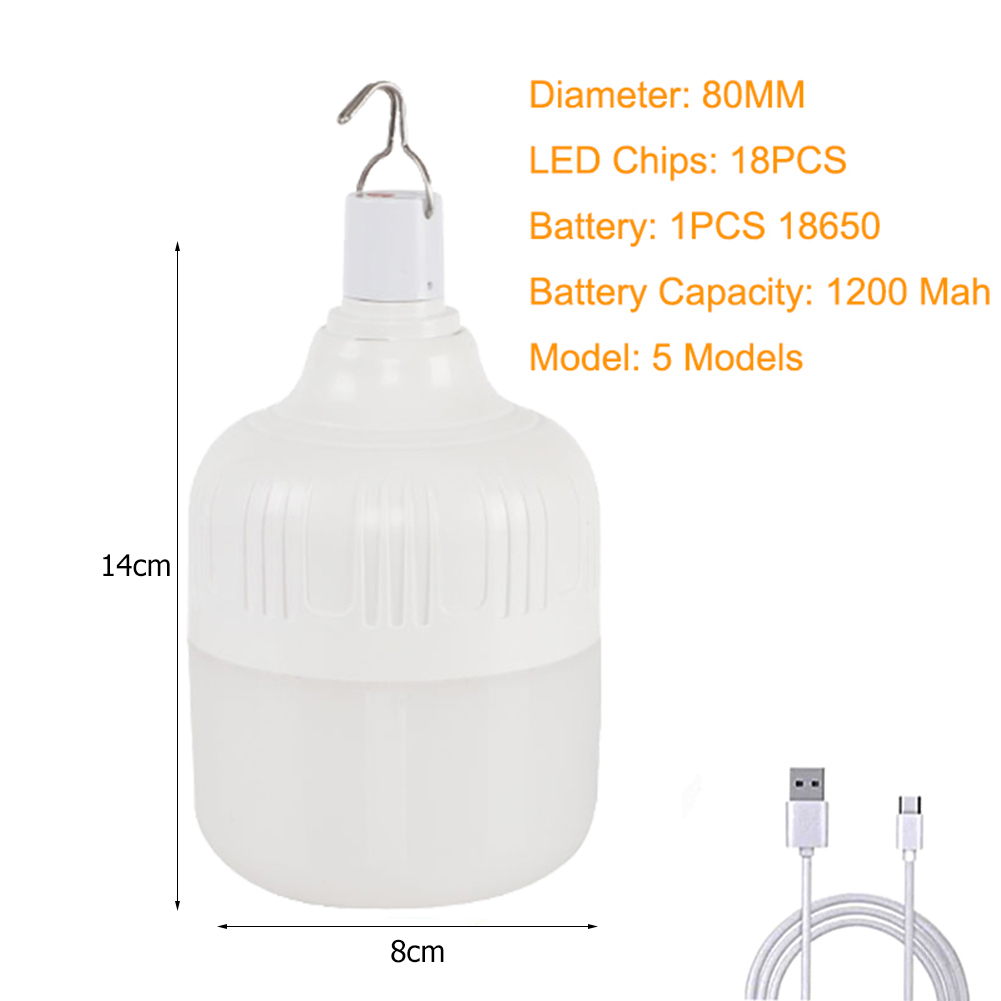 Luces de Camping portátiles, luz Led recargable por USB, linterna de Camping, Bombilla de emergencia, luces de tienda de alta potencia para Patio, porche, jardín