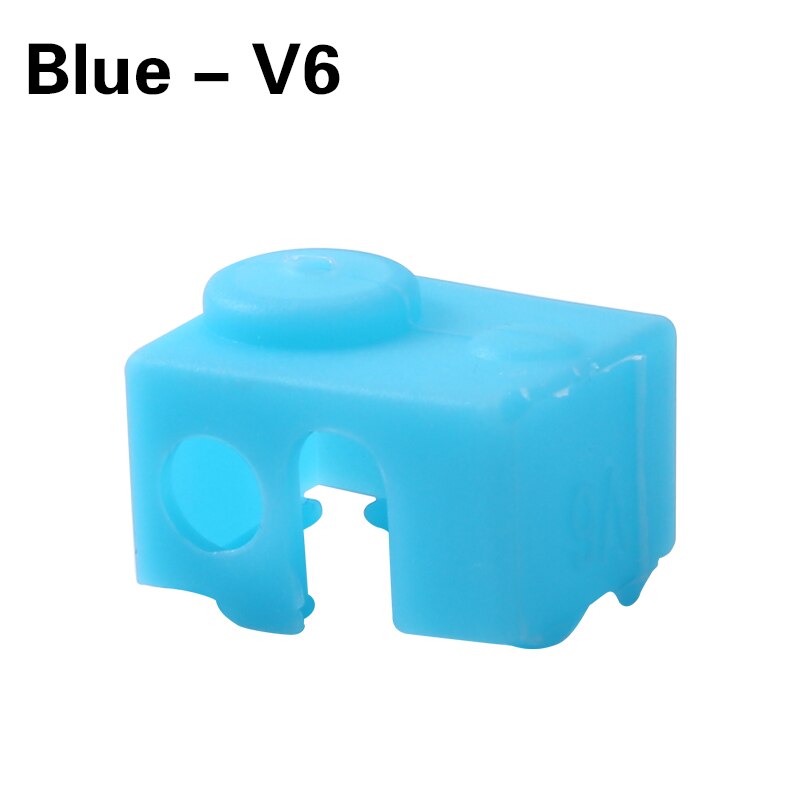 Für V6/MK7 MK8 MK9/MK10/Volnaco Silikon Socken Heizung Block Hotend Protector Isolierung Abdeckung Für 3D drucker Heißer Ende Wärme Block: Blue- V6