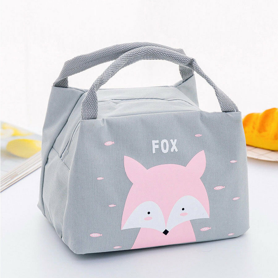 Leuke Dier Draagbare Geïsoleerde Koelere Picknick Lunch Tas Thermische Voedsel Tote School Kids Office Dames Vrouwen Warmte Behoud Zakken: Fox