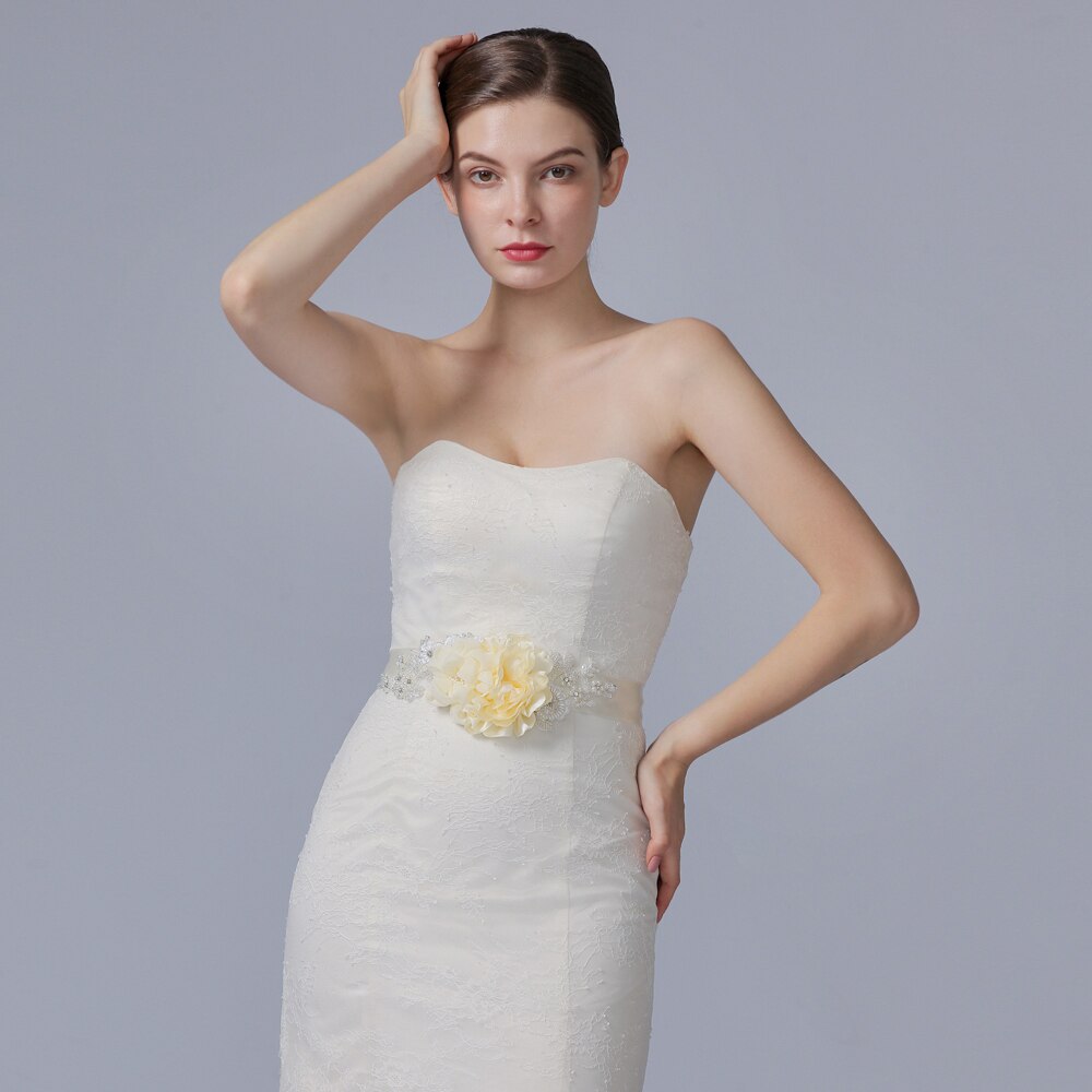 Zms 172 bloemenriem voor bruiloft, lange feestjurk, zwangerschapsjurk, kralenriemen, blauwe bruidsaccessoires, damesriemen