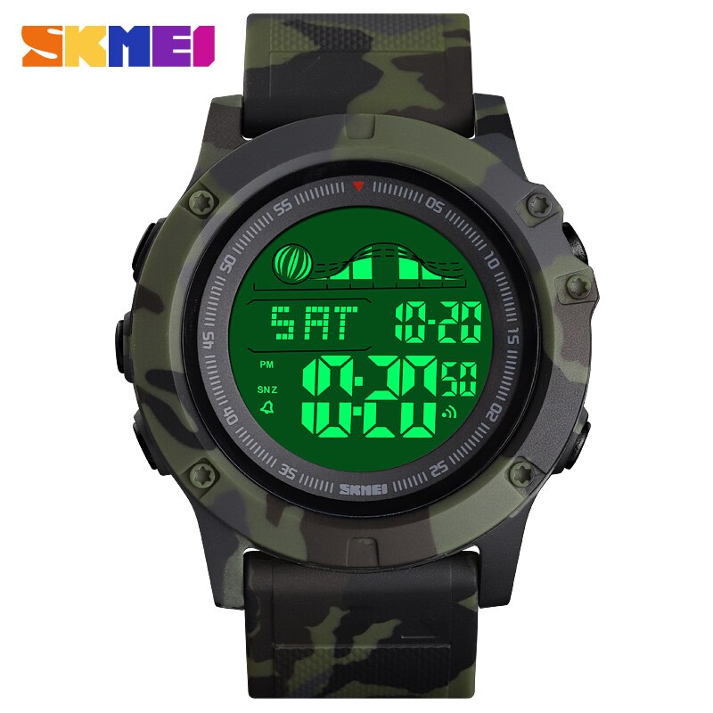 Skmei Digital Mannen Horloge Sport Horloge Waterdicht Lichtgevende Display Fitness Horloges Montre Homme Horloges Man Klok: Army GreenCamouflage