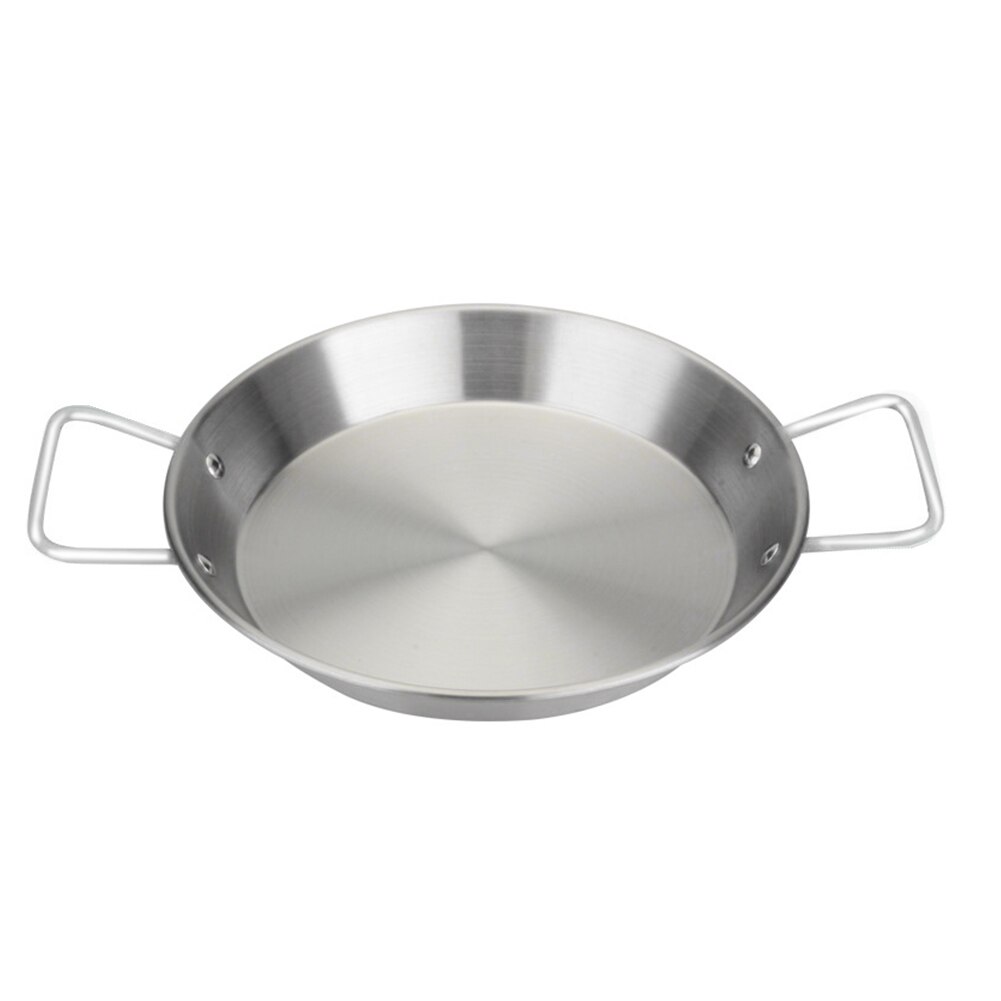 Double Ear Paella Shallow Frying Spaghetti Restaurant Stockpot Seafood Pot Noodles Cooker Cooking Tool Stainless Steel Flat