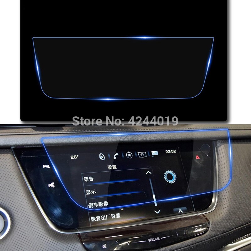 H9 sormenjälkiä estävää gps-navigointi näytönsuojaa tarra auto dvd suojakalvo karkaistu lasi cadillac  xt5:lle