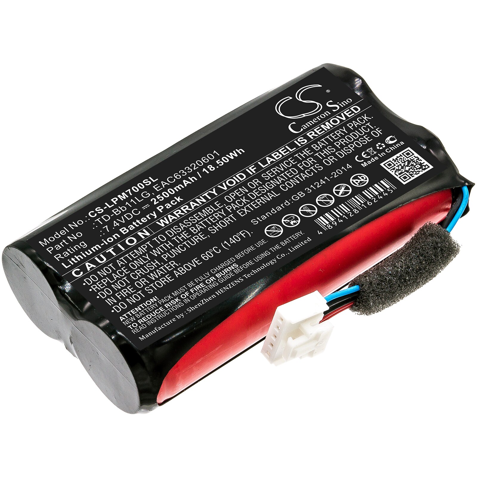 Cameron Sino EAC63320601 TD-Bb11LG For LG Music Flow P7 NP7550 PJ9 PJ9B PJS9W Bluetooth Replacement Battery Accu Batteria Accu