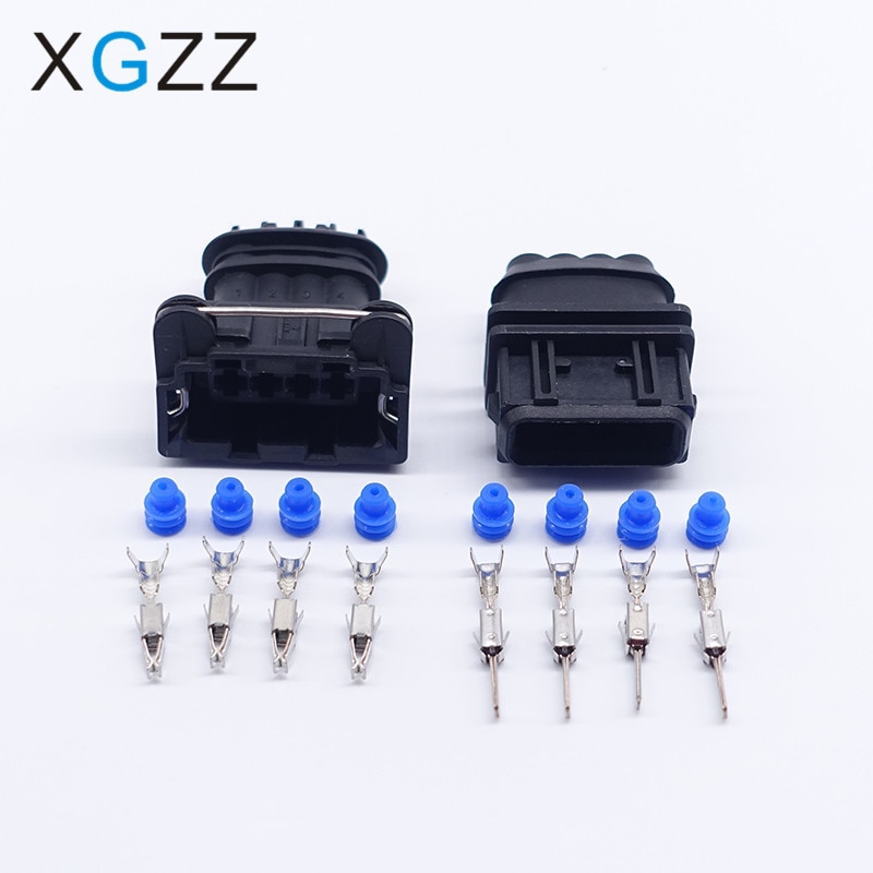 5 Sets Tyco/Amp 4 way female plug electrical waterproof wire auto connector 282192-1