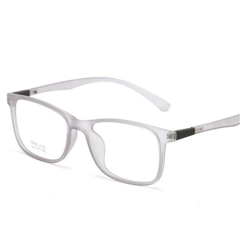 Transparent gelée couleur carré ordinateur lunettes cadre ultraléger TR90 clair miroir littéraire Prescription lunettes femmes hommes: Sand Gray