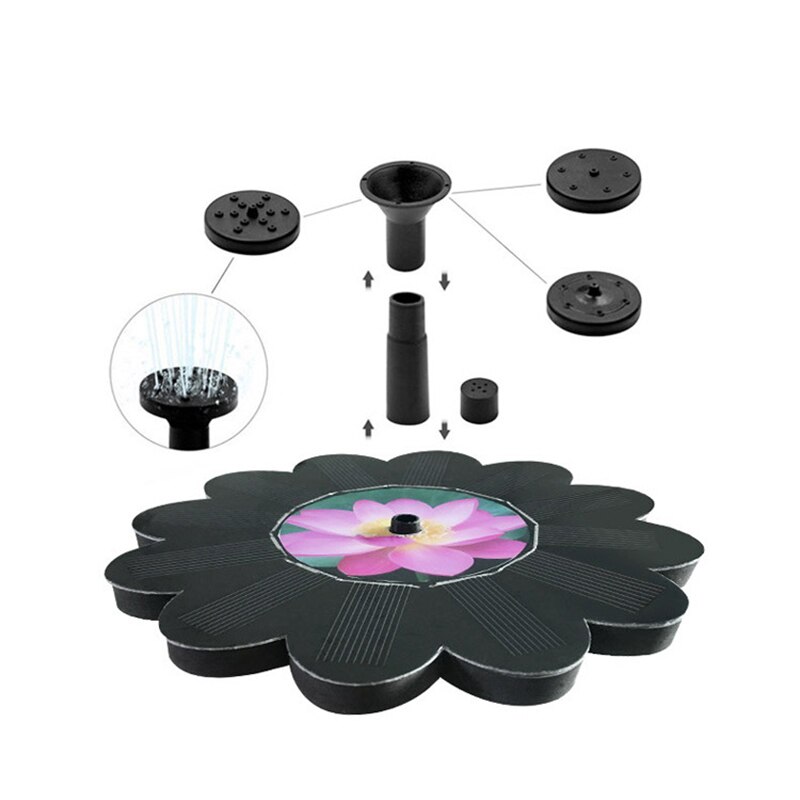 Solar Powered Fountain Pool Lake Pond Mini Water Fountain Pump Aquarium Bird Bath Floating Water Fountain Pump Garden Decor