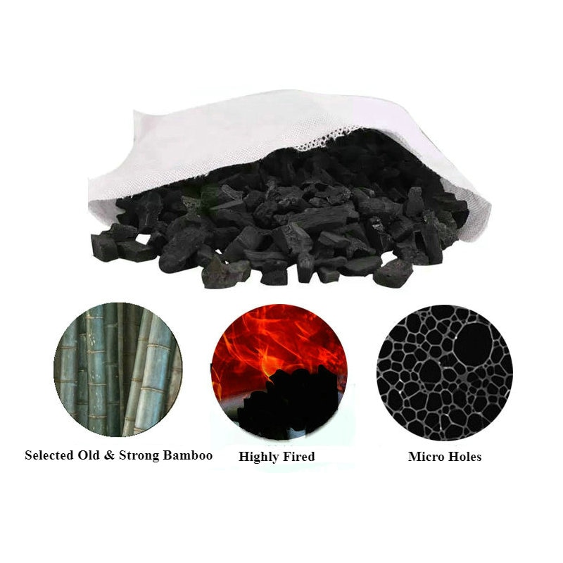 "KingTeaMall" Natural Water Filter Bamboo Charcoal Carbon Clean Human / Pet Drink Water Food Eco-Friendly No Chemical &Pollution