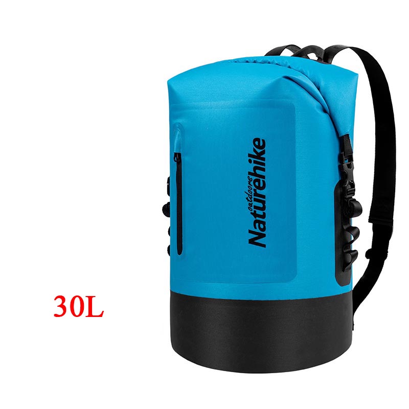 Naturehike 420D TPU Waterproof Bag Outdoor Dry Bag River Trekking Bags Waterproof Backpack NH18F031-S: Blue 30L