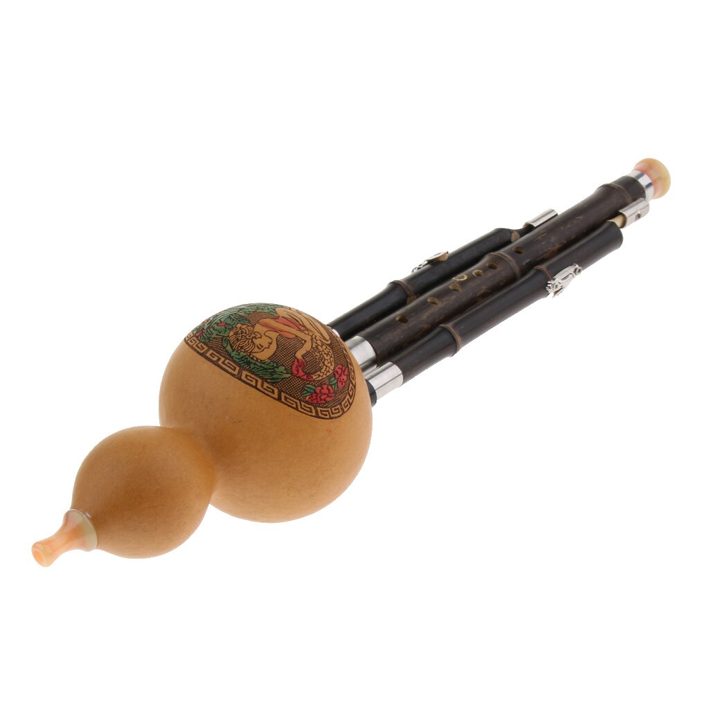 Cucerbet Instrument Chinese Hulusi Bamboo Cucurbit Flute Ethnic Musica... – Grandado