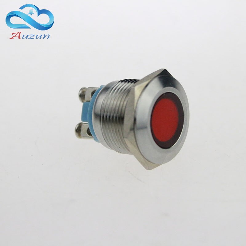 10 stk led metal indikatorlys 19 mm metal lys advarsel bil lys 3v 6v 12 v 24 v 36v 48v 220 vred grøn gul blå og hvid