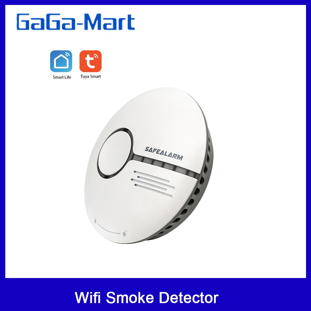 Wifi Smoke Detector Smart Fire Alarm Sensor Wireless Security System Smart Life Tuya APP Control Smart Home For Home Kitchen