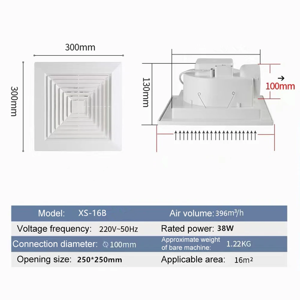 Für Badezimmer, energieeffizienter Deckenventilator, Heimbelüftung, integriertes , Feuchtigkeitsentfernung, Rauschunterdrückungstechnologie: Grün