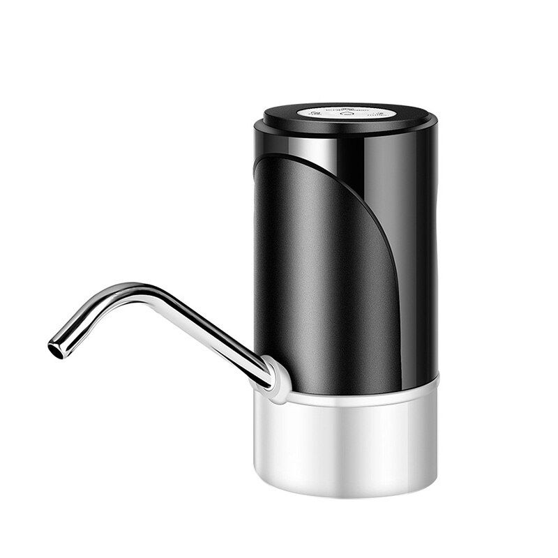 Automatisk elektrisk hushållsvattenflaska pump usb-laddning automatisk multi-interface dricksflaska uppladdningsbar vattenpump: Svart
