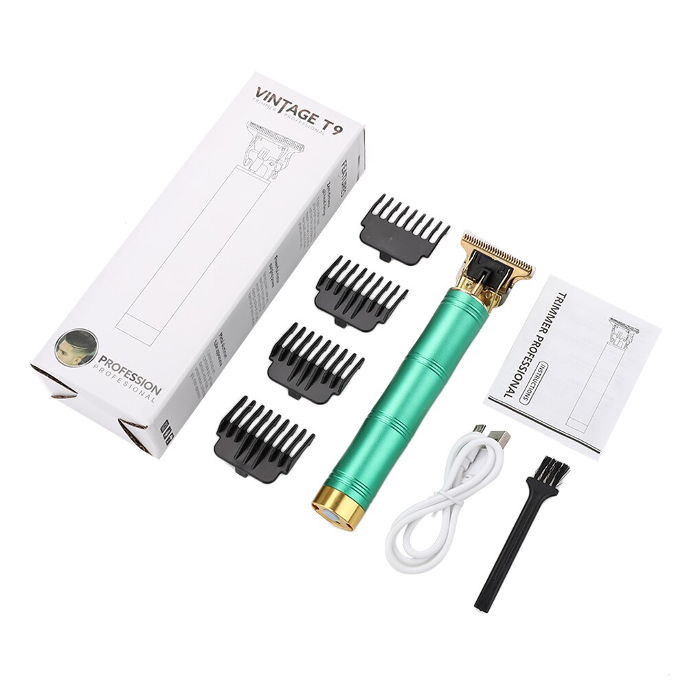 T9 Elektrische Tondeuse Oplaadbare Scheerapparaat Baard Trimmer Mannen Haar Knippen Scheren Machine Kapper Haar Cutter Razor Maaier: Set f shaver
