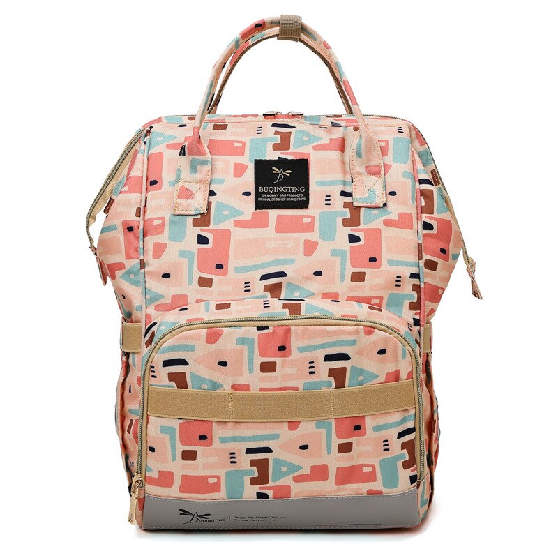 2020 novo estilo saco de fraldas camuflagem grande volume mamãe mochila moda multi-funcional saco de fraldas mãe e bebê mochila: Maze Powder