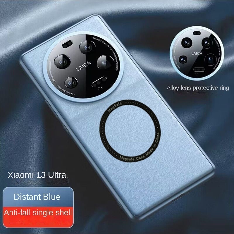 Magsafe lederen schokbestendige hoes siliconen voor Xiaomi 13 Ultra 15 mi 14 ultra magnetische draadloze oplaadcover: silicium / Fluorescerend Groen