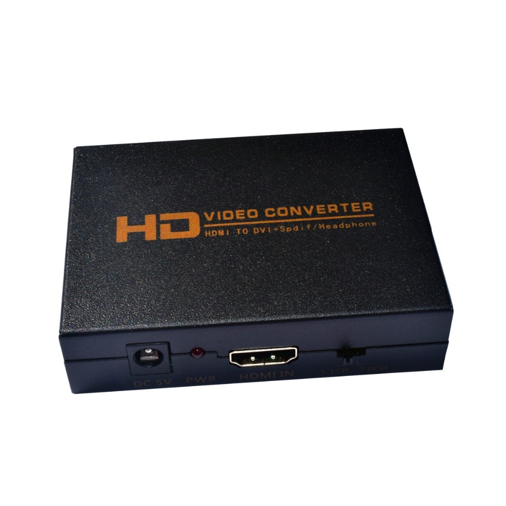 1080P HDMI-compatible Input DVI AUDIO SPDIF Output Adapter for PS3 for XBOX 360 Blu-ray DVD HD Set-top Box