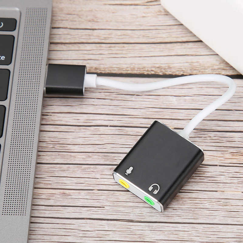 Independent Sound Card USB Sound Card Aluminium Alloy For Win2000/ WinXP/7/8 / Win3003 System